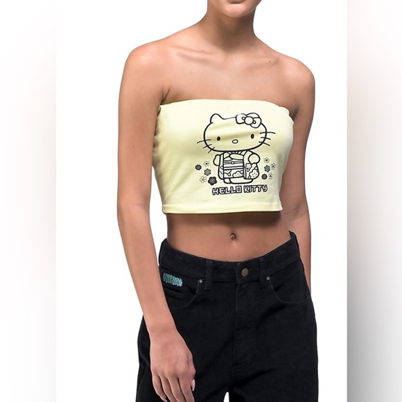 Hello Kitty x NGOrder Yellow Tube Top Size US 6 - Picture 1 of 9